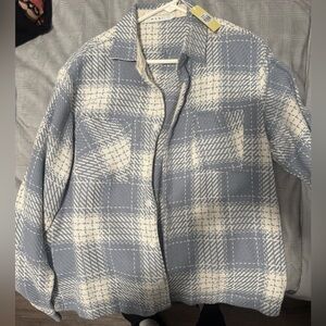 MLM Blue and Cream Plaid Shirt